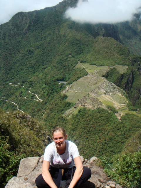 Nogmaals met de Machu Picchu op de achtergrond