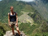 Elien met Machu Picchu op de achtergrond