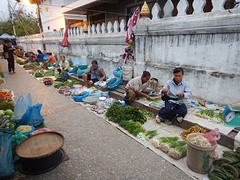 De markt in Luang Prabang