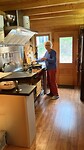 in de keuken in het chalet