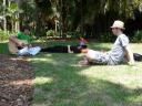 Making music in park with locals