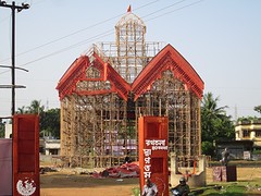 Alweer afgebouwde Pandal, net buiten IIT Campus