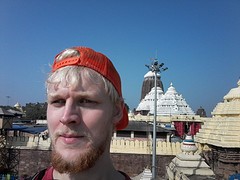 Selfie bij Jagannath tempel