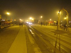 Kruising twee heiliger rivieren (Sangam) de Yamuna en Ganges rivier
