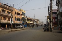 De gransplaats in Nepal, stukke rustiger dan India