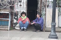 De fietsenmakers hebben pret