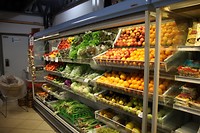 Supermarkt groenten en fruitafdeling