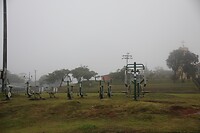 Gym publiek (in de regen, dat wel)