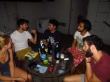 Bier drinken met Franse en Chileense amigos
