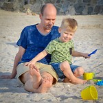 Genieten op het strand.