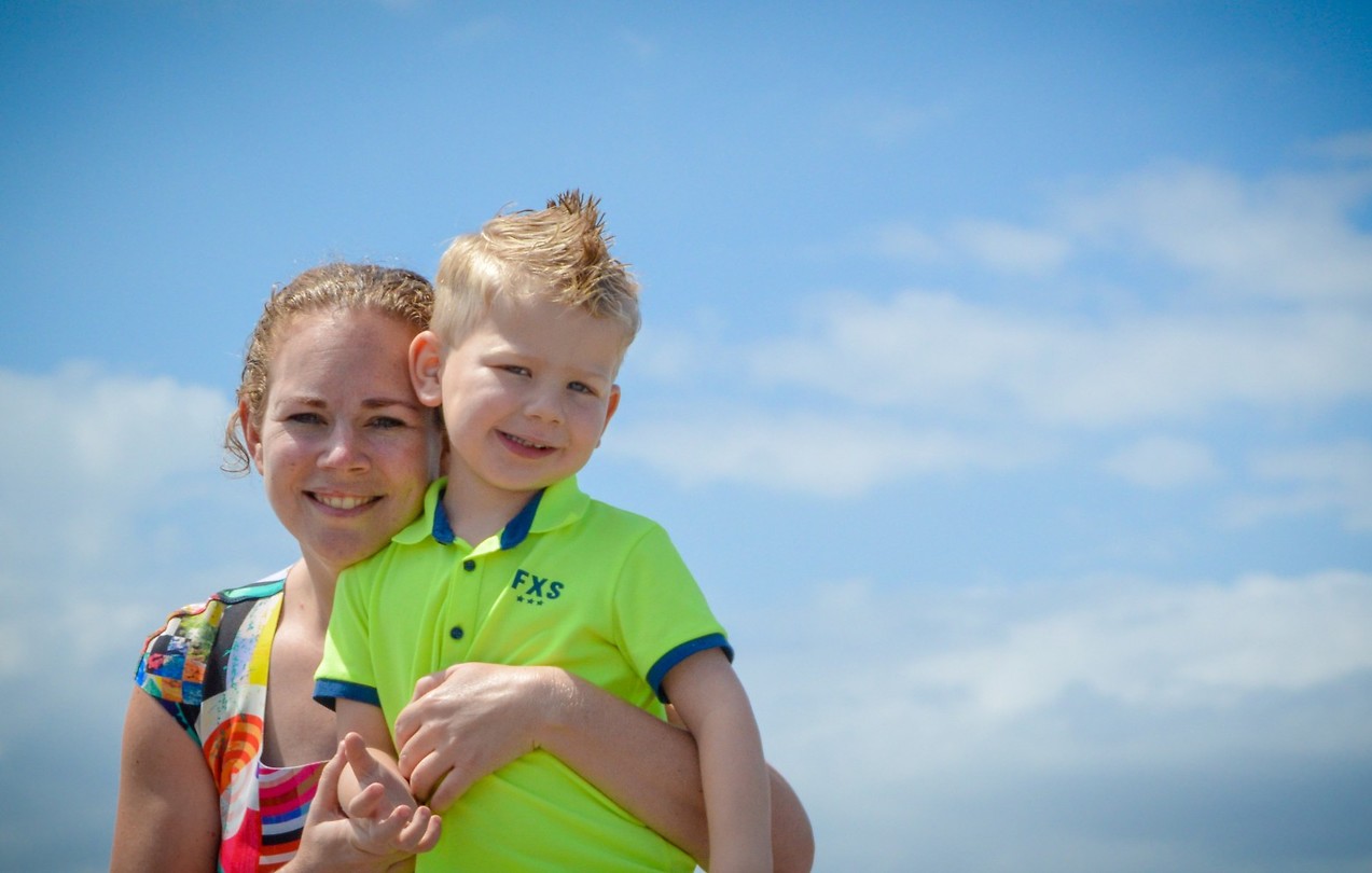 Met mama op de foto