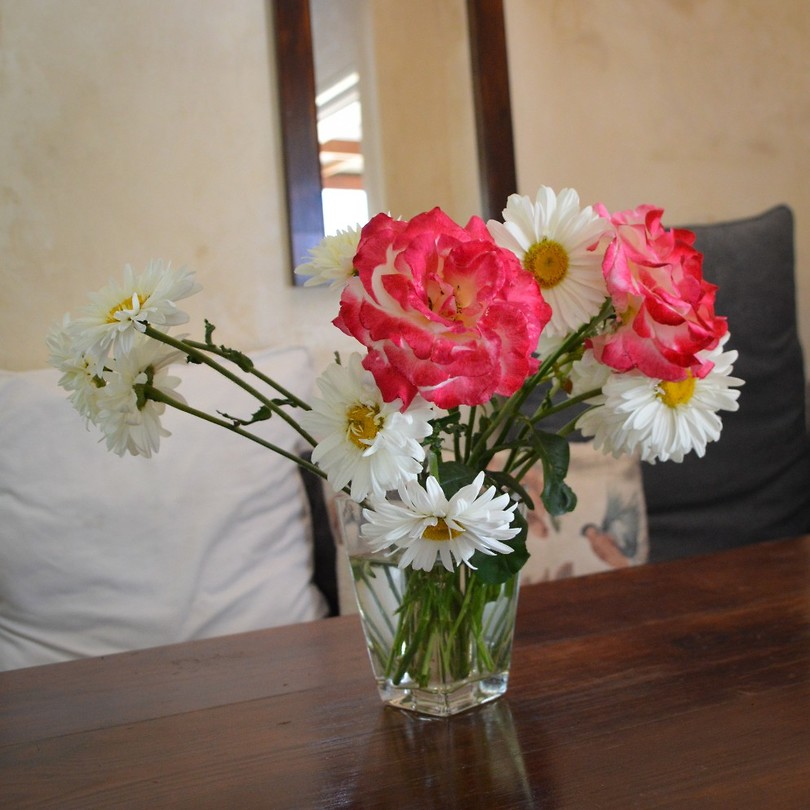 Een warm welkom bij Arumvale Country House, met verse bloemen uit eigen tuin