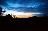 's Avonds in het Addo Park vanaf onze veranda