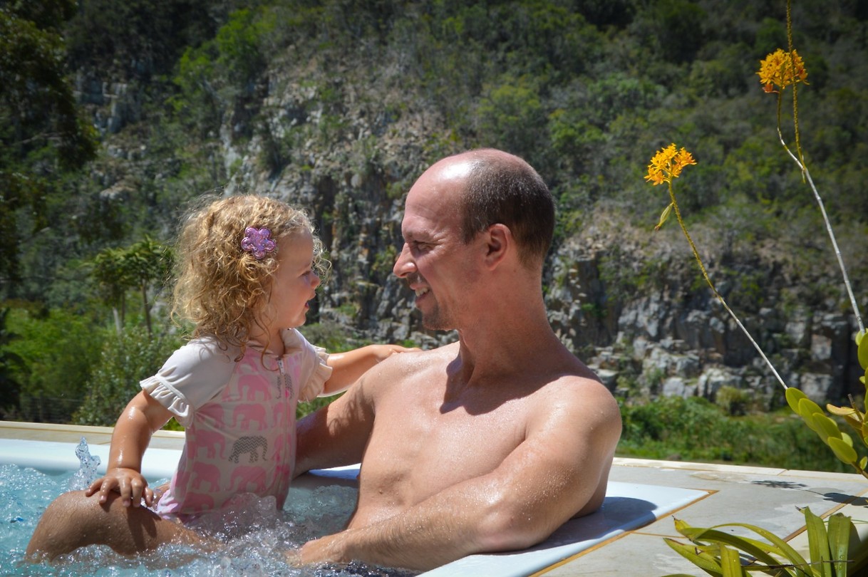 In de jacuzzi!