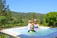 In de jacuzzi!