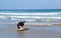 Nahoon beach, jong en oud komen voor de golven!