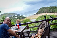 Ontbijt op onze veranda in Port St. Johns