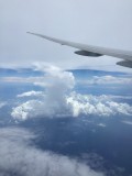 Onweerswolken van boven af