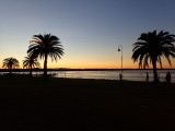 zons ondergang voor ons hotel in Port Macquarie
