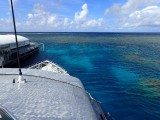 Aankomst bij Ponton Great Barrier Reef