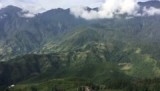 uitzicht vanuit onze hotelkamer in Sapa