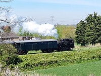 Stoomtrein op weg naar Goes
