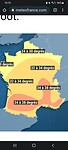 Vooruitzicht volgens Meteo France...