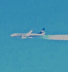 Vliegtuig boven me tijdens de vlucht .....
