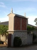 Een Galicische horreo (mais bewaarplaats)