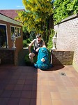 Effe poseren voor vertrek