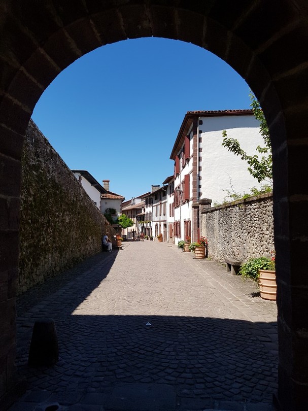 Door de poort