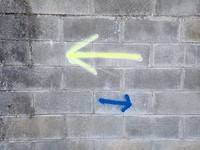 De blauwe pijl is voor mij