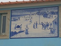 Tegelwerk, tafereel op het strand