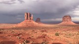 Uitzicht vanaf ons balkonnetje Blokhut in Monument Valley