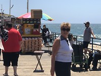 op de pier
