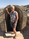 Jacqueline op weg naar beneden Torre de la vela