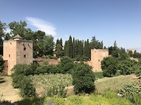Uitzicht vanuit de tuinen van generalife