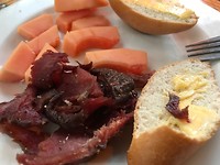 Gerookte kudu met meloen
