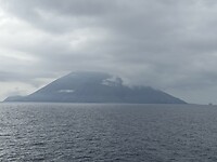 Stromboli, helaas in de wolken