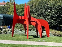 Kunst in het beeldenpark in de city mall