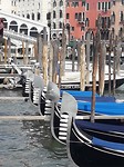 Gondels in Venetië