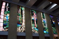 Glas in lood ramen in de kerk
