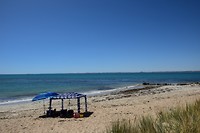 het strand hier