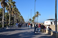 De boulevard van Playa de la Malvarrosa