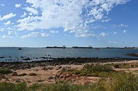 Schepen voor de haven