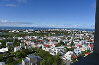 zicht op Reykjavic