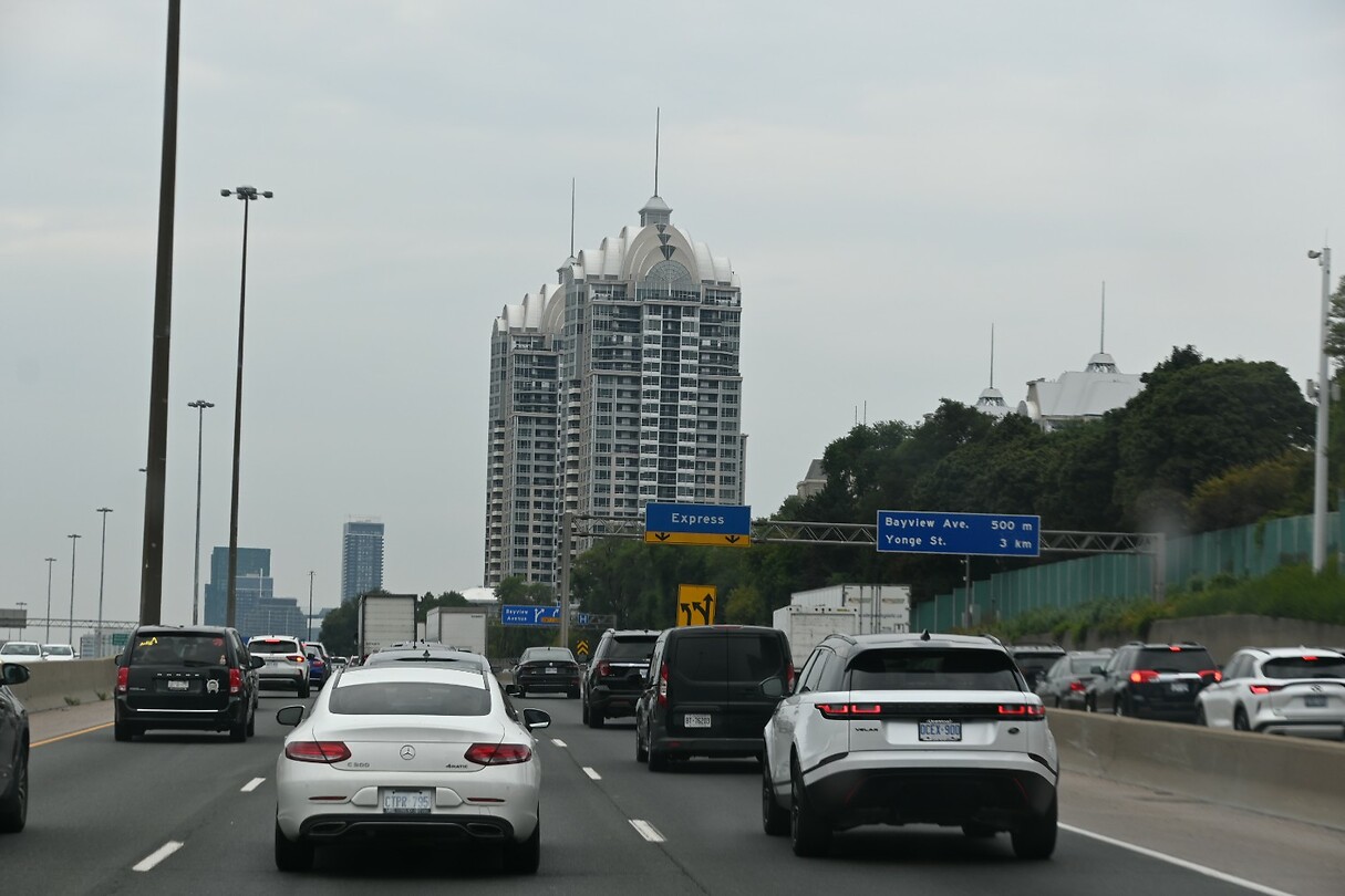 vanuit de auto