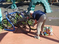wel de fietsen op slot