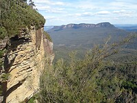 vergezicht over de Blue Mountains
