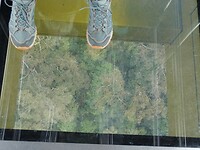 de glazen bodem in de scenic skyway